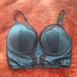 Victoria's Secret Black Satin and Lace Bra